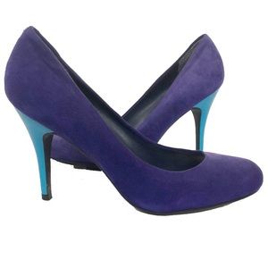 Size 8 Jessica Simpson purple and teal heels